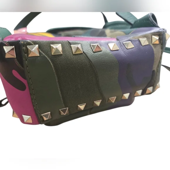 VALENTINO  Garavani Rockstud Leather Backpack Camouflage - Picture 3 of 16